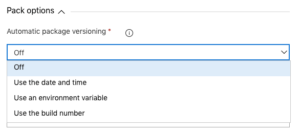 dotnet pack Versioning